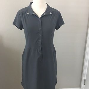 Prana Shaydn Dress Size Small Dark Gray / Coral